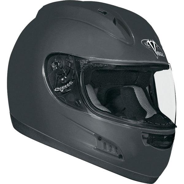 Flat black m vega altura full face helmet