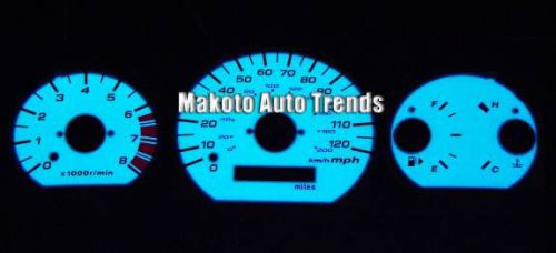 6 color glow gauge white face 120mph new set for 1999-2001 mitsubishi galant