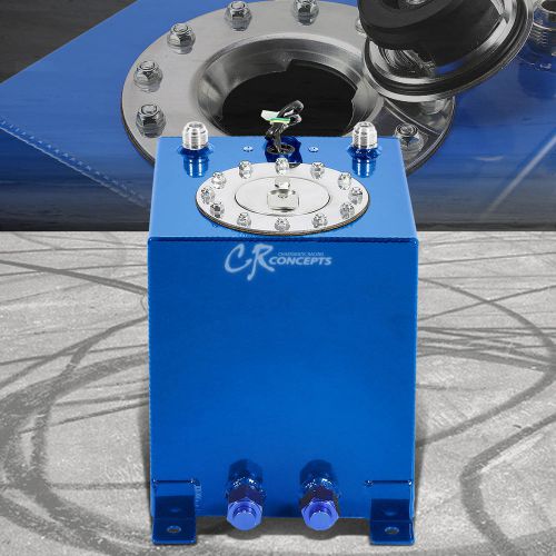 2.5 gallon/9.5l blue coat aluminum racing/drift fuel cell tank+cap+level sender