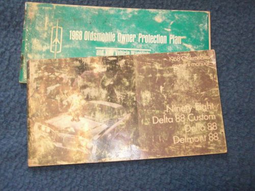 1968 oldsmobile 98 and 88s owners manual with protection plan manual - good used