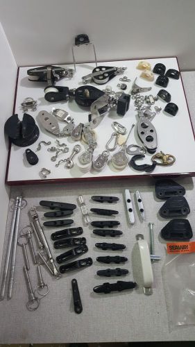 Vintage sail boat yacht sailing hardware pulleys huge mixed lot of parts l@@k!!!