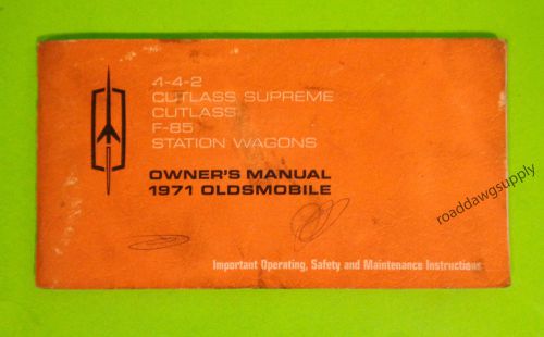 1971 oldsmobile 442 cutlass f85 staion wagon owners manual owner&#039;s guide book