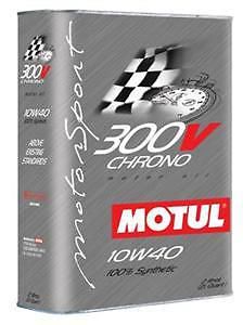 Motul 300v chrono 10w40 synthetic racing motor oil - 2 l can - 103135 - new