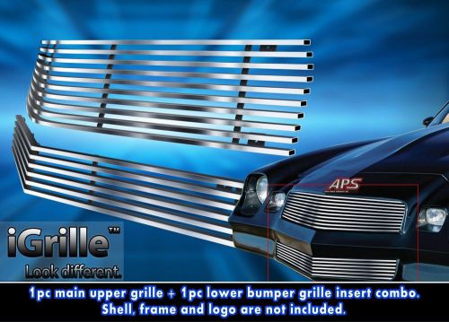 Fits 78-81 chevy camaro 304 stainless steel billet grille combo