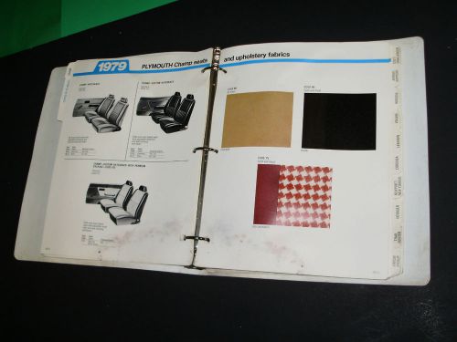 Key to 1979 - fleet buyer&#039;s guide - chrysler corporation - upholstery &amp; finishes