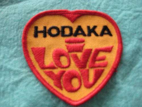 Vintage hodaka i love you motorcycle racing team patch 3 1/4" x 3 1/8"