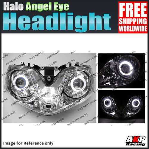 For honda cbr 600 f4i 01-07 02 05 halo angel eye hid headlight assembly white sb