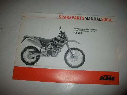 2004 ktm 625 sxc  motorcycle spare parts manual -chassis parts only cmystor4ktm