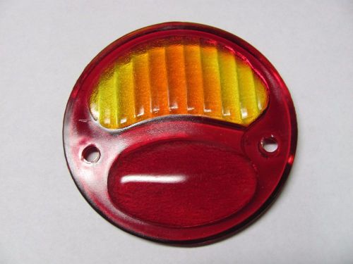 Model a ford tail light lens - glass - half amber