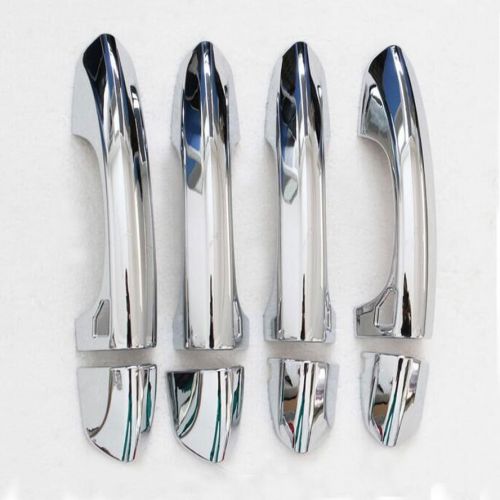 8x abs chrome car exterior protect door handle cover handles trim for edge 2015
