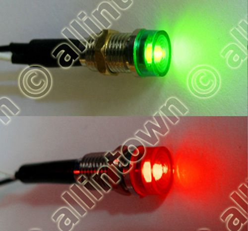 12v indicator green red led light lights dash signal pilot toggle bulbs hot rod