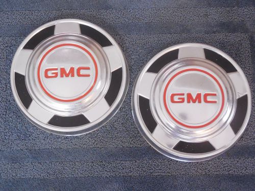 1973 1974 1975 1976 1977-87 2 gmc truck dog dish hubcaps pickup 1/2 ton