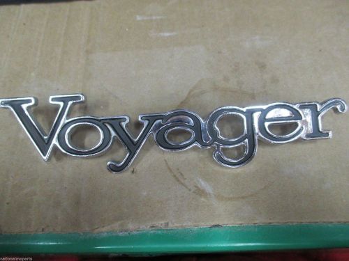 1974-83 plymouth voyager van nameplate emblem *nos* mopar 3824201