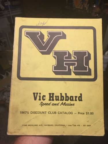 Vic hubbard speed &amp; marine shop catalog 1967 vintage performance racing car club