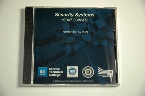 Gm service technical college 2003 stc training cd security systems 19047.06w-r2