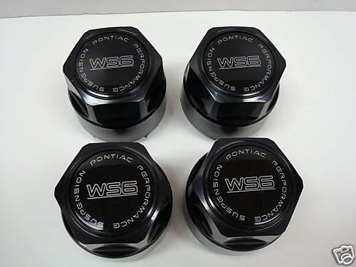 88-92 firebird ws6 wheel hub center caps ornaments new set black
