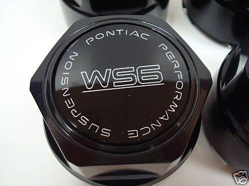 88-92 FIREBIRD WS6 WHEEL HUB CENTER CAPS ORNAMENTS NEW SET BLACK, US $74.99, image 2