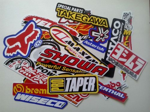 Showa/pro taper/renthal + 19 pc motocross dirt bike atv atc sticker set