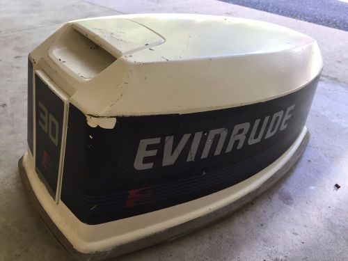 Evinrude 30 hood cowl, starter with selenoid and carb - 1984