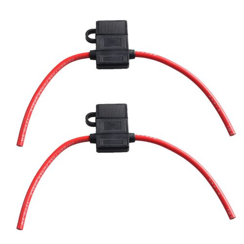 2 x 10 gauge atc fuse holder w/ fuse in-line awg wire copper 12v blade box sales