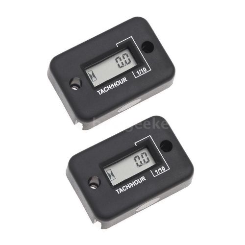 Buy 2X Boat Car Digital Tachometer Tach Hour Meter Gauge Gas Engine Waterproof S5A7 in La Puente