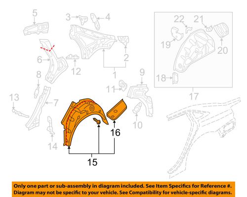 Audi oem 15-16 a3 quarter panel-outer wheelhouse left 8v5809409ta