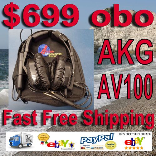 Pre-owned barely used akg av100 premium active noise cancelling aviation headset