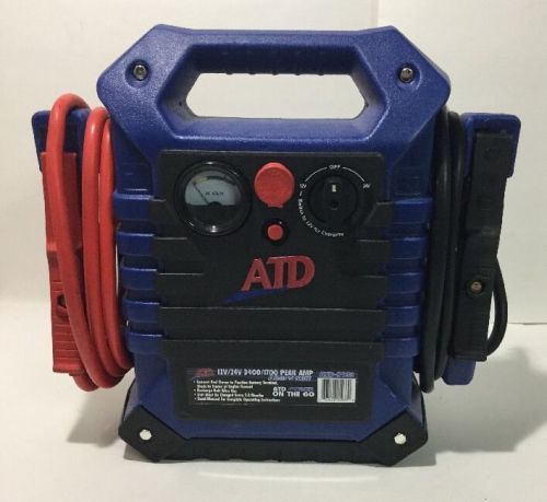 12/24v 3400/1700 peak amp jump start atd power on the go pack 5933