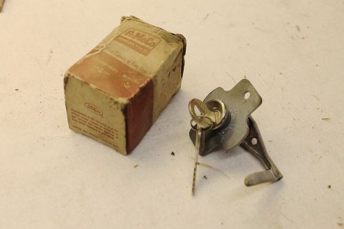 Nos 1956 ford glove compartment lock &amp; key set b6a-7006081-c