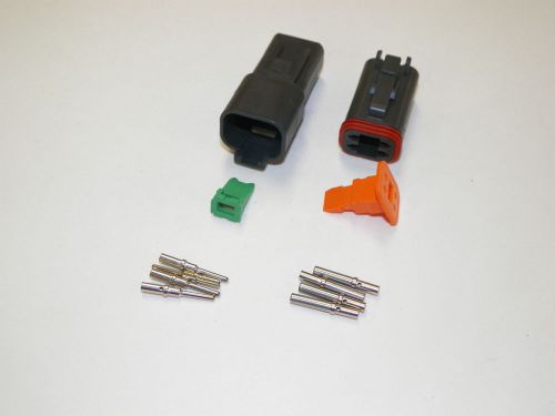 4x black deutch dt series connector set 16-18-20 ga solid nickel terminals