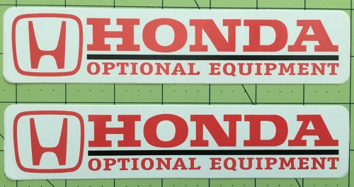 Honda optional equipment (2) decals stickers s2000 civic si accord prelude rare