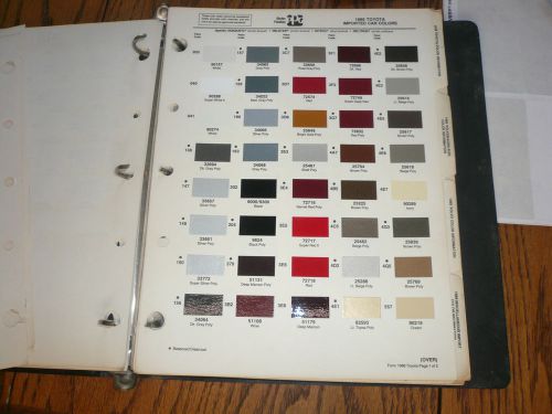 1986 toyota ditzler imported color chip paint sample -