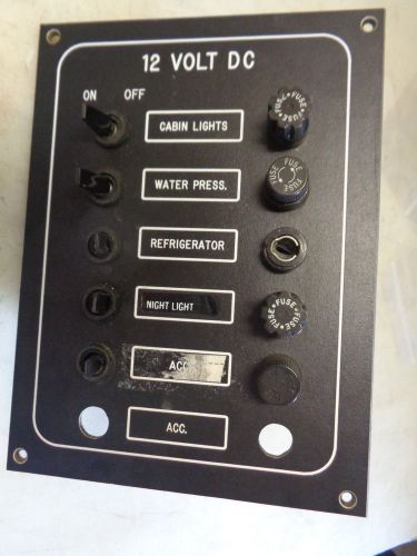 12v dc electrical panel 8&#034;h x 6&#034;h     6 switch