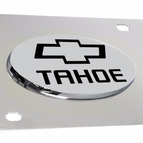 Chevy tahoe logo 3d emblem chrome metal license plate - officially licensed