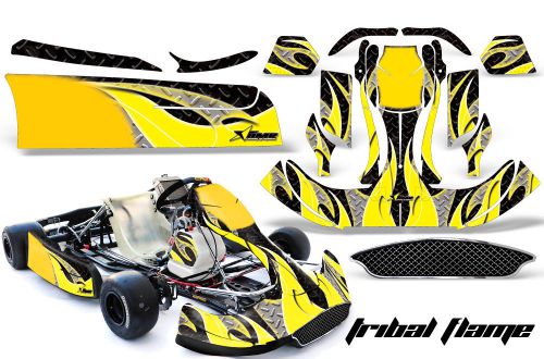 Amr racing graphics crg na2 kart wrap new age sticker decal kit tribal flames y