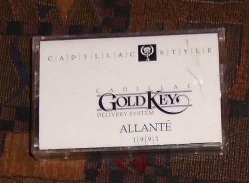 1991 cadillac allante cassette demo tape gold key delivery system excellent cond