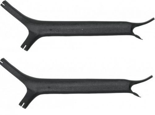 1970-1974 barracuda cuda challenger black pillar post moldings pair-new