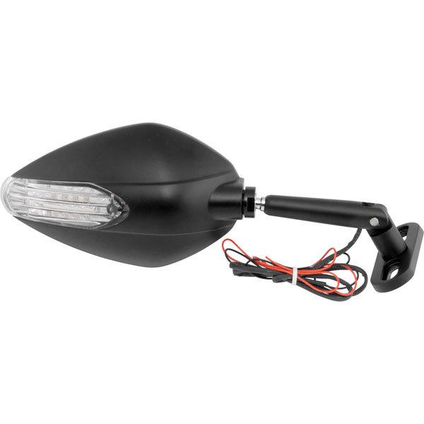 Buy Black Bikemaster Candy Drop Sport Bike Mirror With Turn Signal in