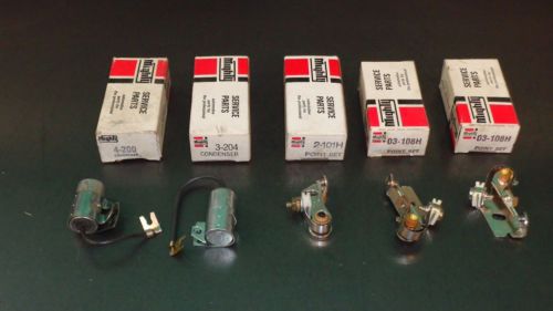 New mighty ignition distributor parts lot condenser points set 03-108h 3-204