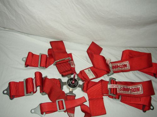 Simpson 29110r cam lock racing safety belts sfi 16.1 expired rat rod  lot #u-53