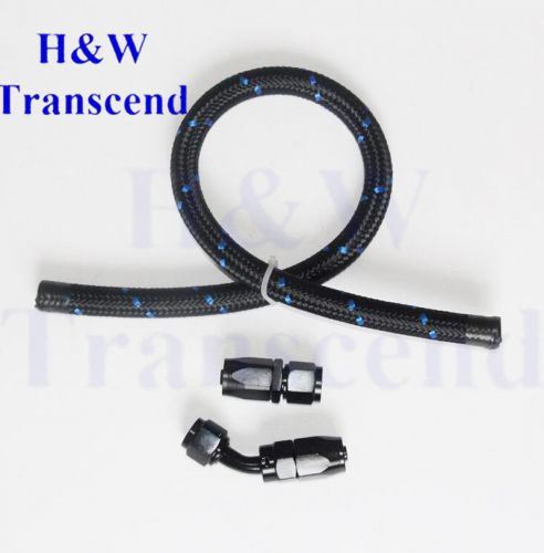 An6 -6an steel nylon braided oil fuel line 1 meter 3.3 feet hose end fitting bbb