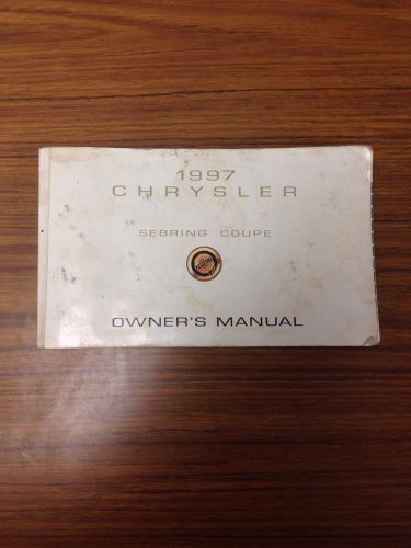 1997 chrysler sebring coupe owners manual