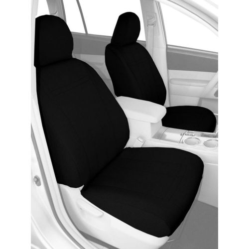 Caltrend polyester fabric seat cover front new black for nissan ns378-01gg