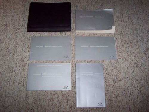 2010 infiniti g37 g 37 coupe factory owner&#039;s owners user manual book set