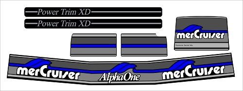 Mercruiser  alpha one gen.two the new blue 2016 decals  w/ gray rams sticker set