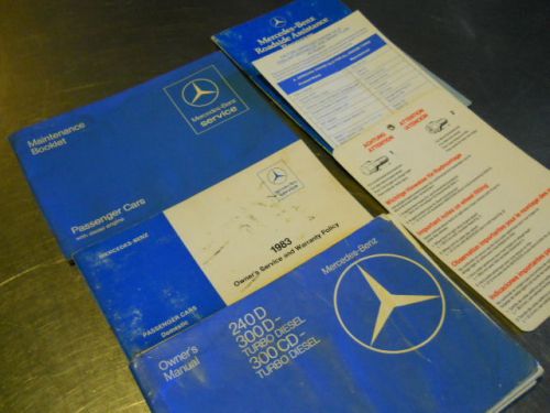 1983 mercedes benz owners manual 240d - 300d - 300cd,  maint.booklet, misc.