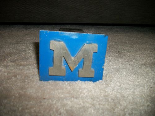 Homemade university of michigan trailer tow hitch cover &#034;m&#034;