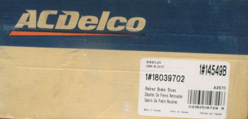 Brand new acdelco 14549b rear bonded brake shoe, fits listed vehicles