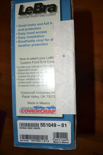 Lebra brand 2006-2008 honda civic coupe hood mask bra 551049-01