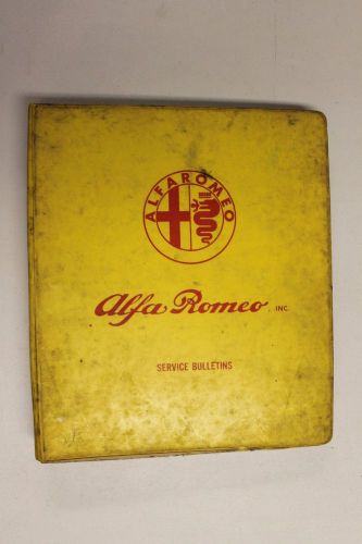 Alfa romeo service bulletins book 1970&#039;s